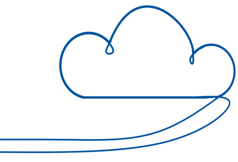 Line drawing of a cloud